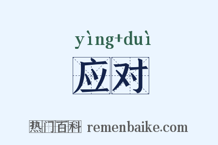 应对是什么意思的图片
